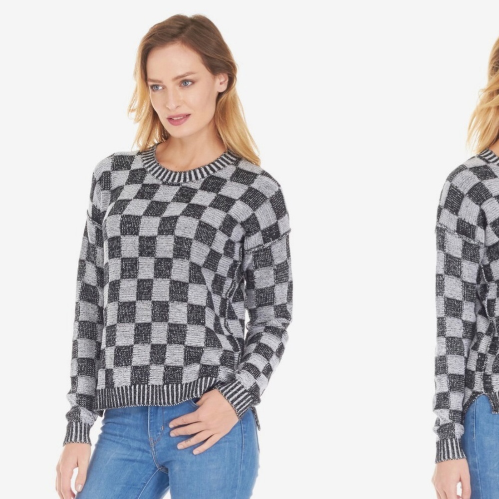 BCBG Checkerboard Sweater